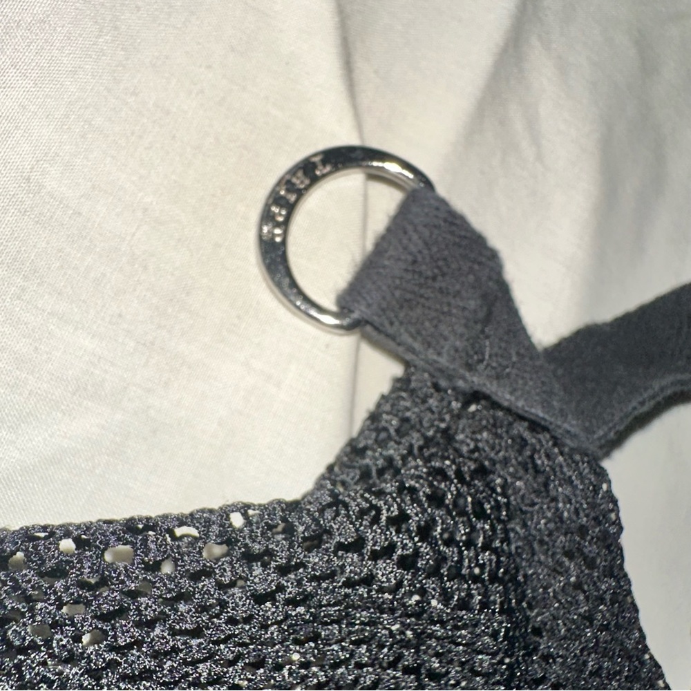Tripp NYC Black Top with Mesh Sleeves & Front Zipper Design - Picture 10 of 16